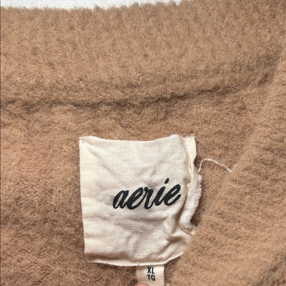 Aerie Ribbed Sweater Trio in Pink, Green, and Tan - Picture 4 of 5